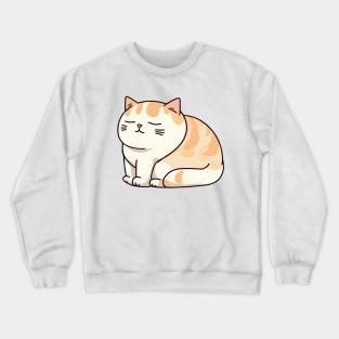 cute chubby cat Crewneck Sweatshirt